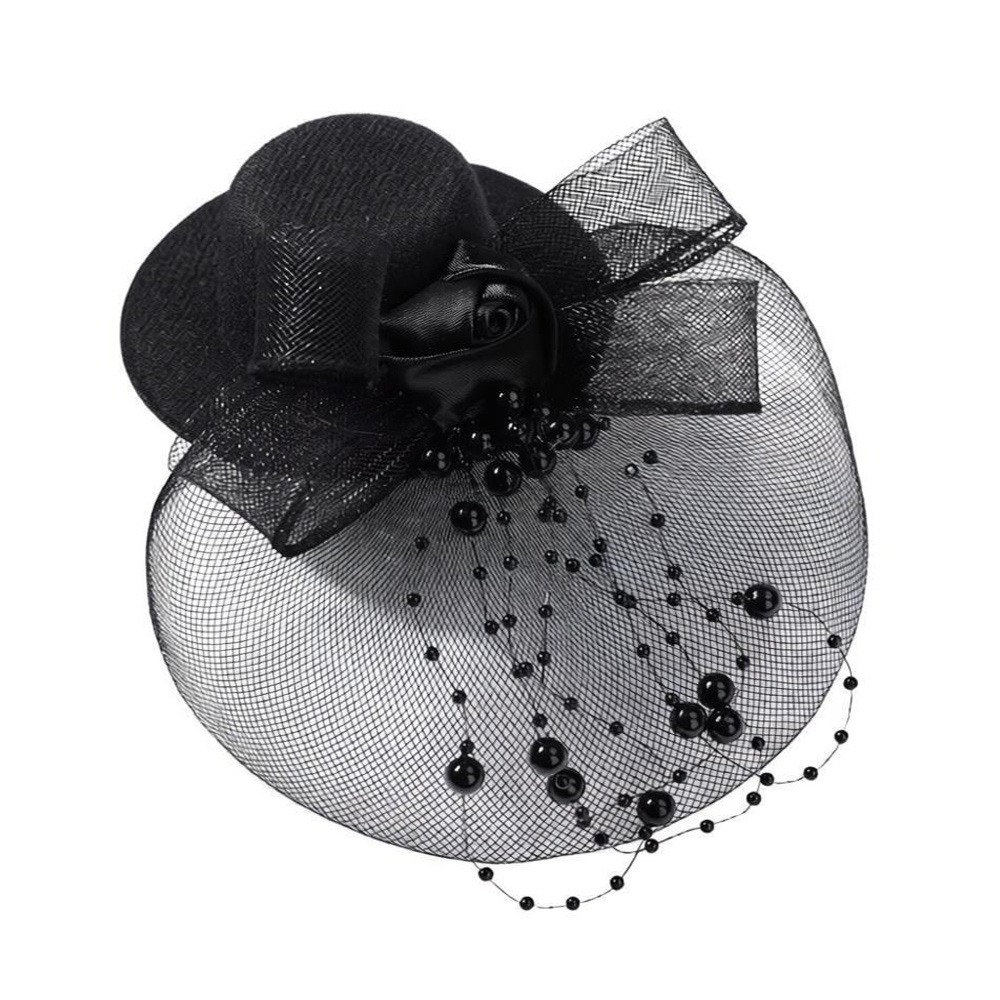 Vintage Fashion Hats - Fashion Elegant Mesh Top Hat Bow