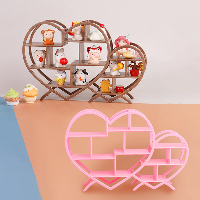 Vintage Fashion Dolls - Vintage Mini Heart Shelf Ornament Multilayer