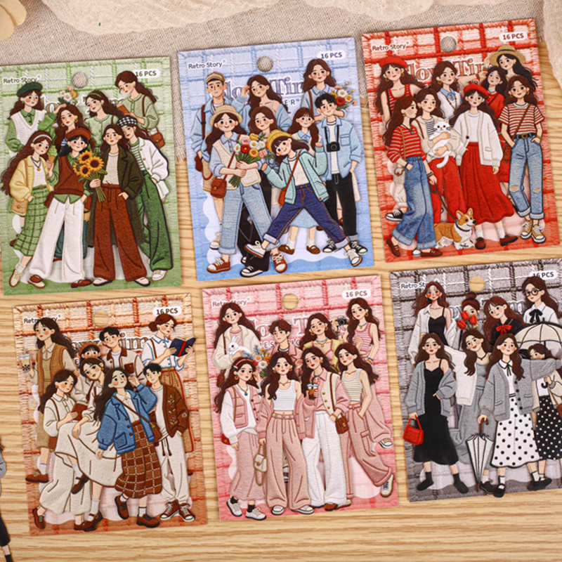 Vintage Fashion Journal - Vintage Fashion Girl Sticker Pack, BFF