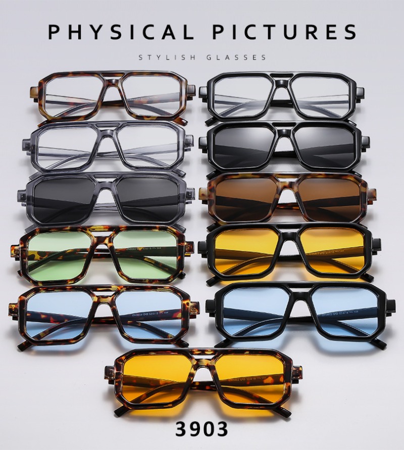 Vintage Fashion Design - New Retro Square Double Beam Sunglasses