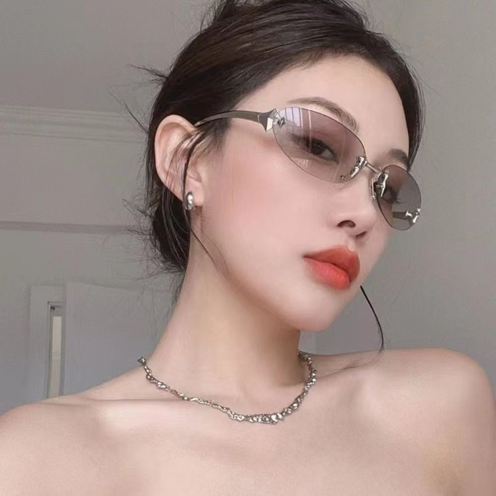 Y2K Style Frameless Sunglasses - Vintage Fashion Trends recensie en prijs