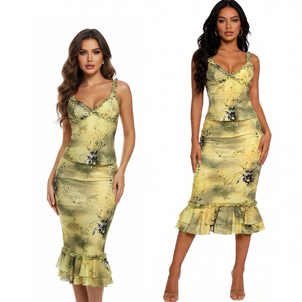 Women's Dress 2 Piece Floral P - Vintage Fashion Pieces recensie en prijs