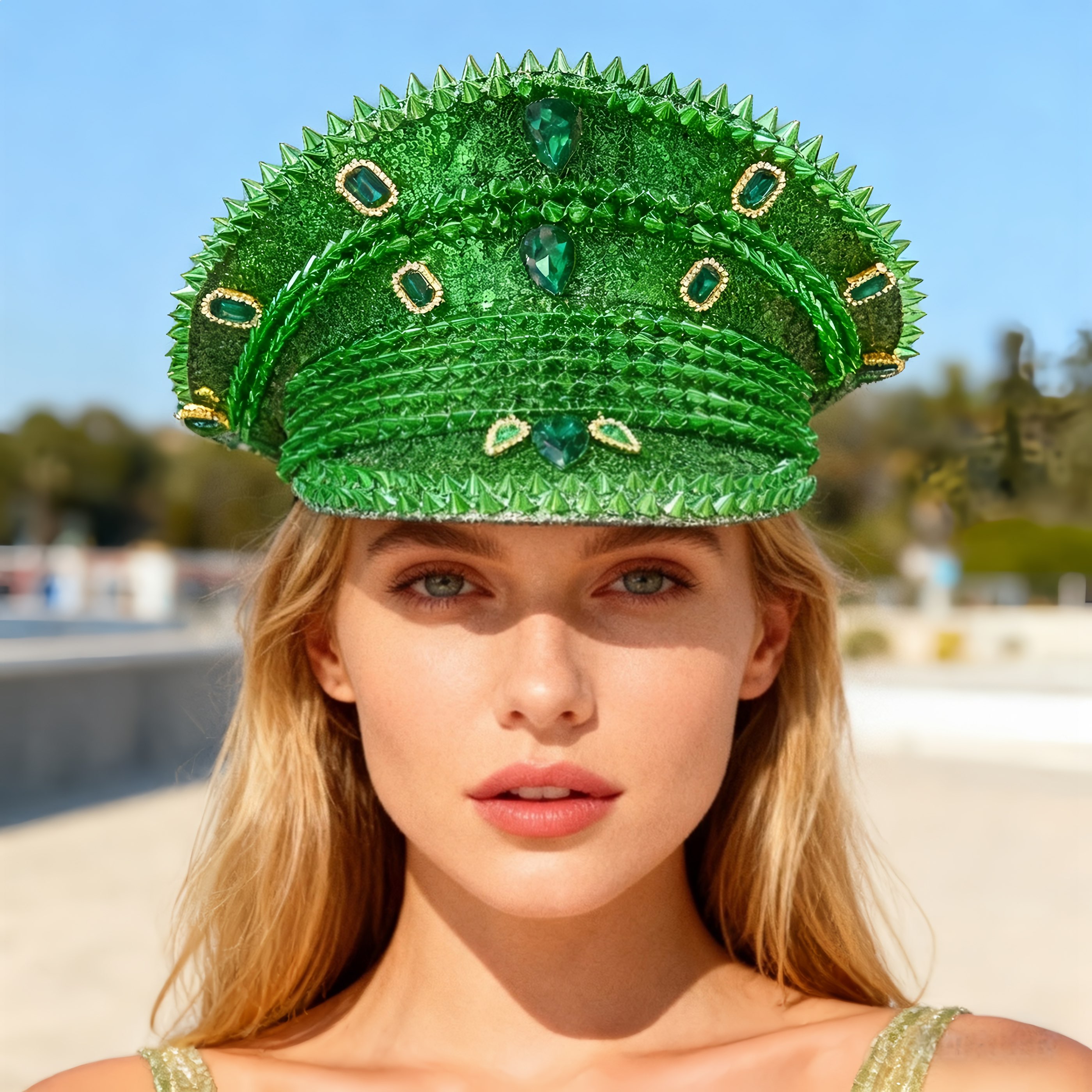 HongLuan Green Fashion Sequin  - Vintage Fashion Hats recensie en prijs