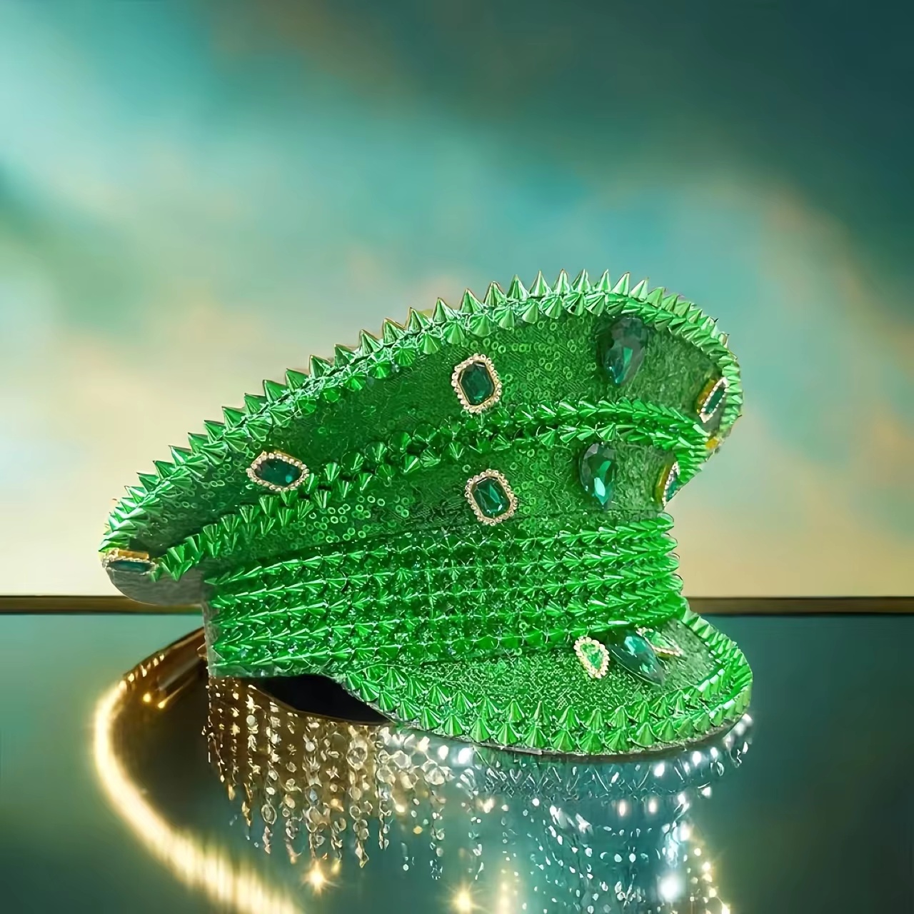 HongLuan Green Fashion Sequin  - Vintage Fashion Hats recensie en prijs