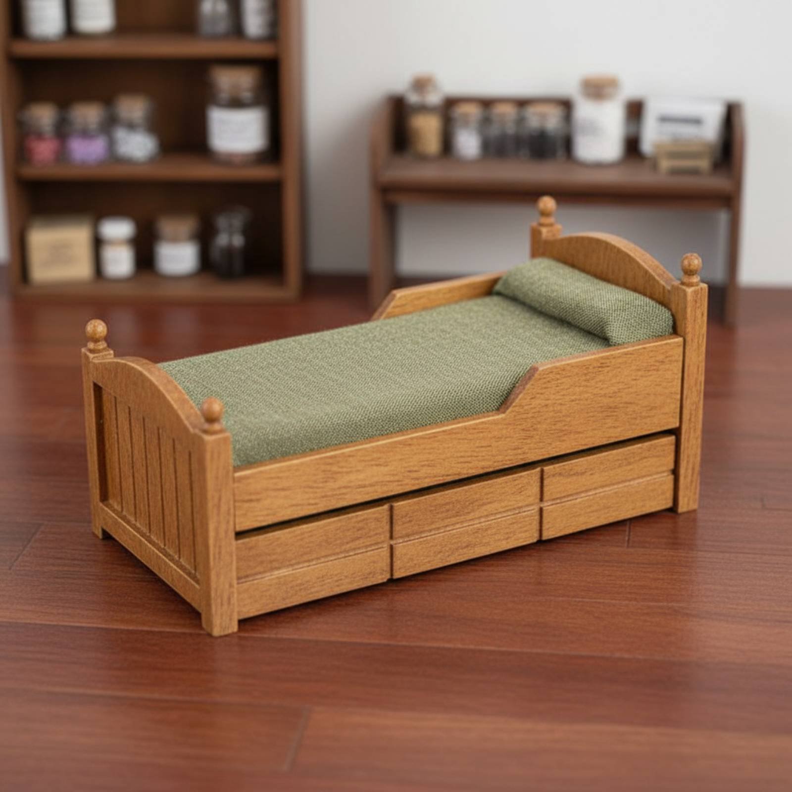 1:12 Scale Wooden Bed Handmade - Vintage Fashion Design recensie en prijs