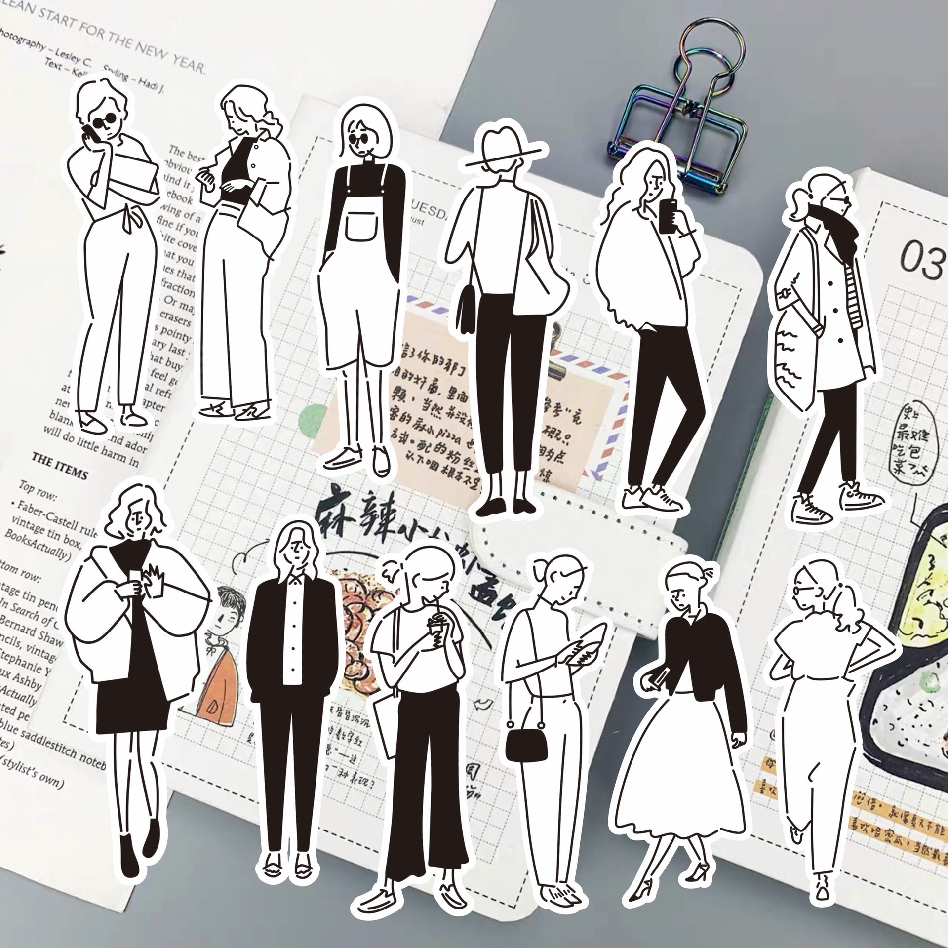63Pcs Vintage Black White Fash - Vintage Fashion Journal recensie en prijs
