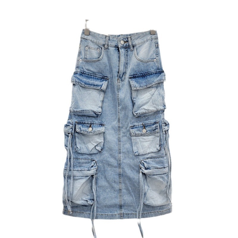 Women's Denim Workwear Skirt H - Vintage Fashion Influencer recensie en prijs