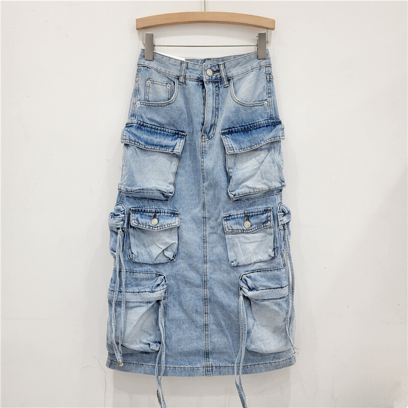 Women's Denim Workwear Skirt H - Vintage Fashion Influencer recensie en prijs