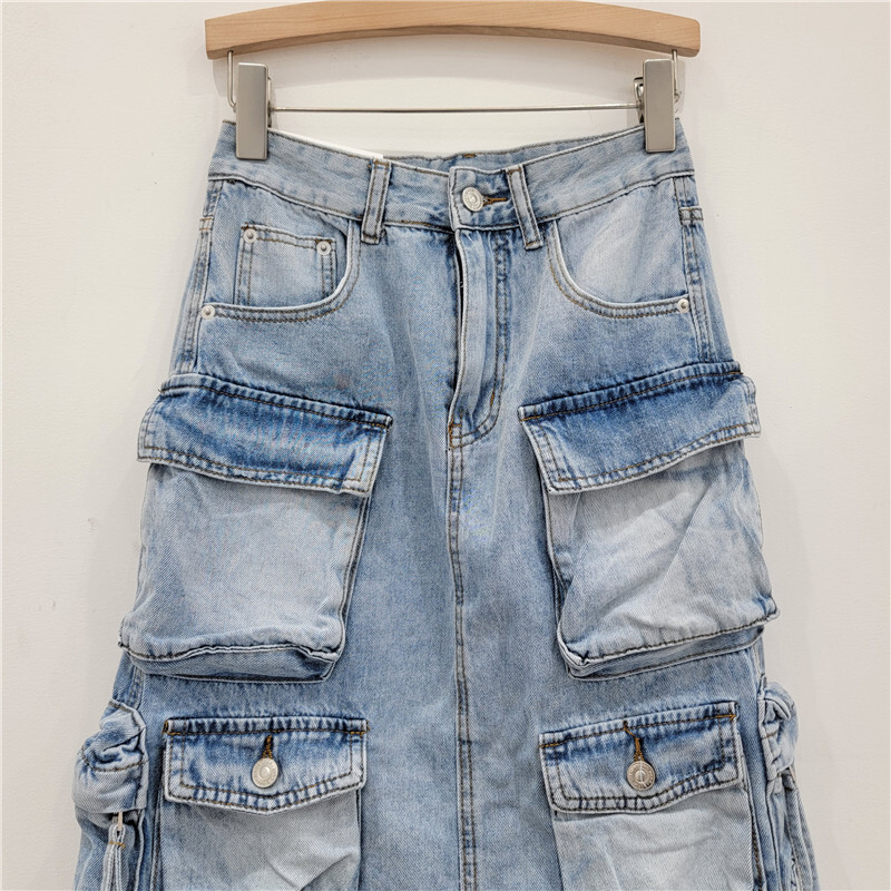 Women's Denim Workwear Skirt H - Vintage Fashion Influencer recensie en prijs