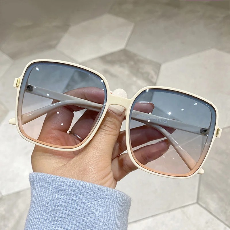 Vintage Oversized Square Sungl - Vintage Fashion Brands recensie en prijs
