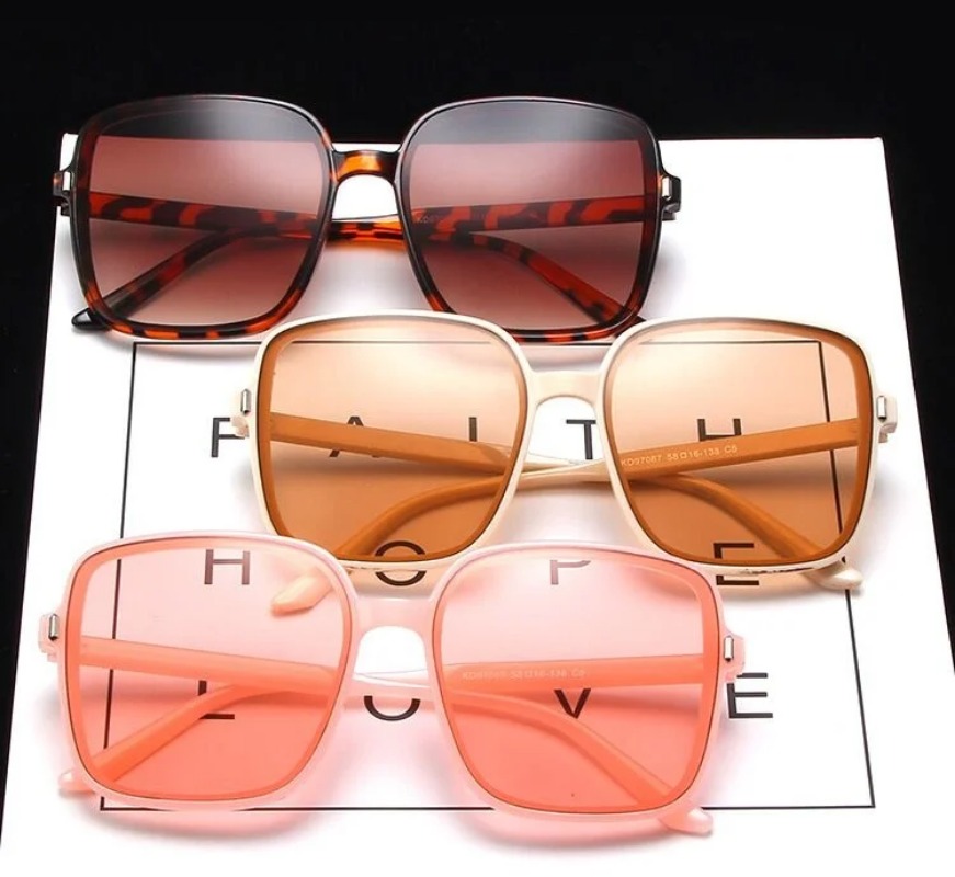 Vintage Oversized Square Sungl - Vintage Fashion Brands recensie en prijs