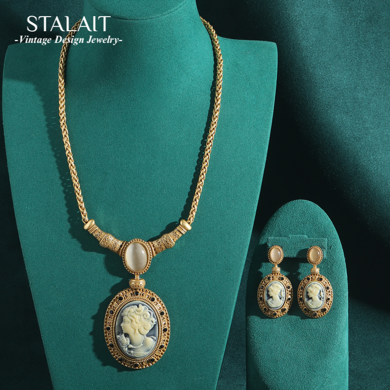 Vintage Cameo Jewelry Sets Nat - Vintage Fashion Retro Outfit recensie en prijs