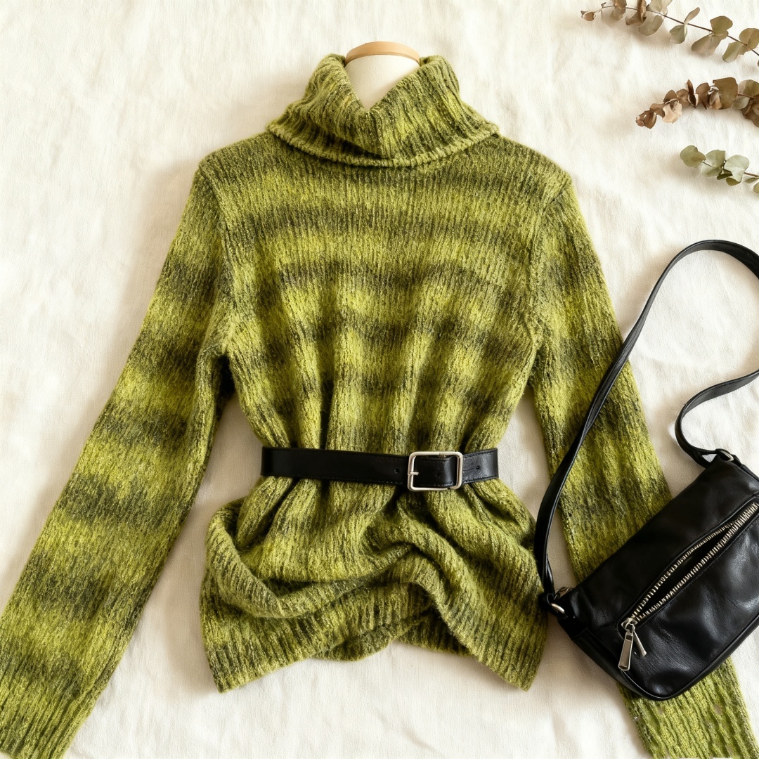 Retro Y2K Green Striped High N - Vintage Fashion Retro Outfit recensie en prijs