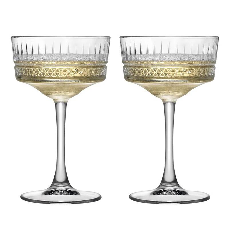 2 Pcs Carved Martini Glasses C - Vintage Fashion Eu recensie en prijs