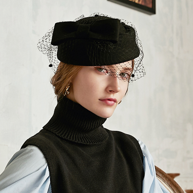 British Style Wool Beret with  - Vintage Fashion Influencer recensie en prijs
