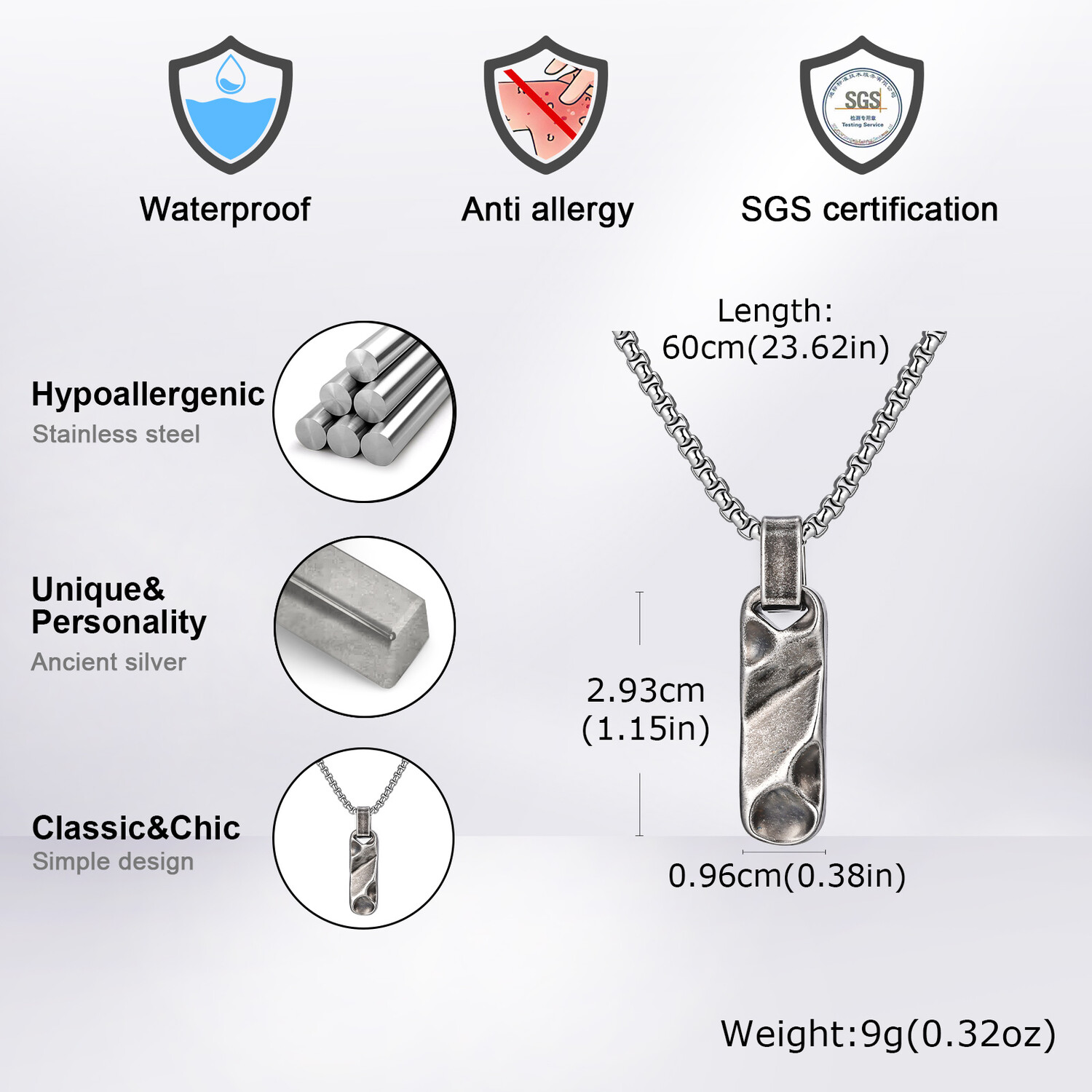 Small Dogtag Pendant Necklaces - Vintage Fashion Labels recensie en prijs