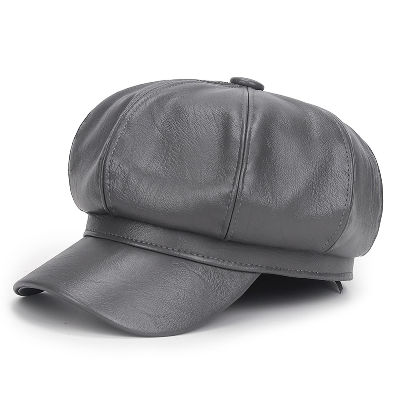 Winter Black PU Leather Hat fo - Vintage Fashion Hats recensie en prijs
