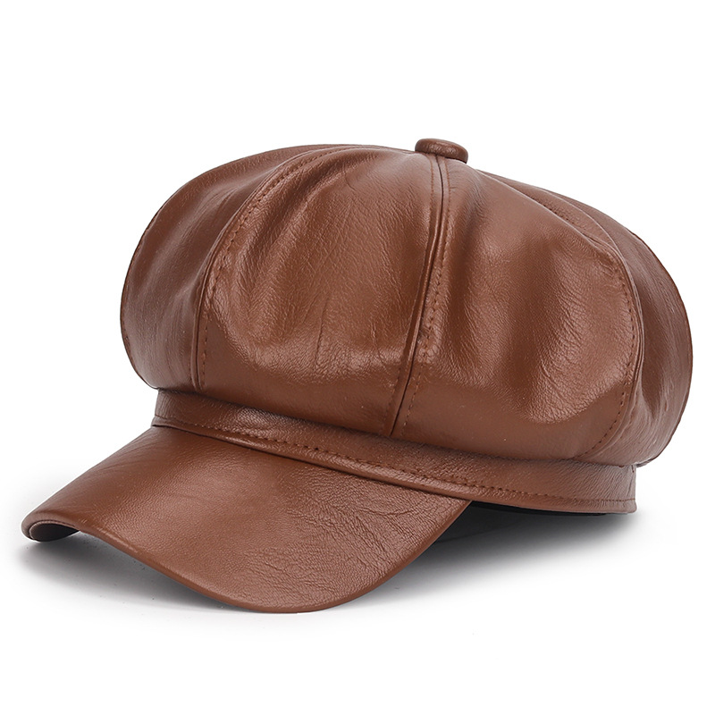 Winter Black PU Leather Hat fo - Vintage Fashion Hats recensie en prijs