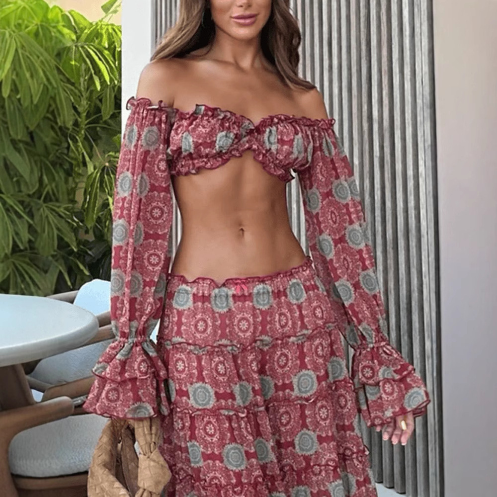 Vintage Print Skirt Two Piece  - Vintage Fashion Pieces recensie en prijs