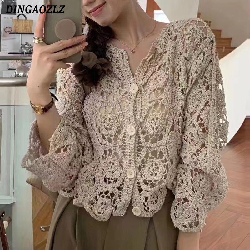 Retro Hook Flower Hollow Out T - Vintage Fashion Retro Outfit recensie en prijs