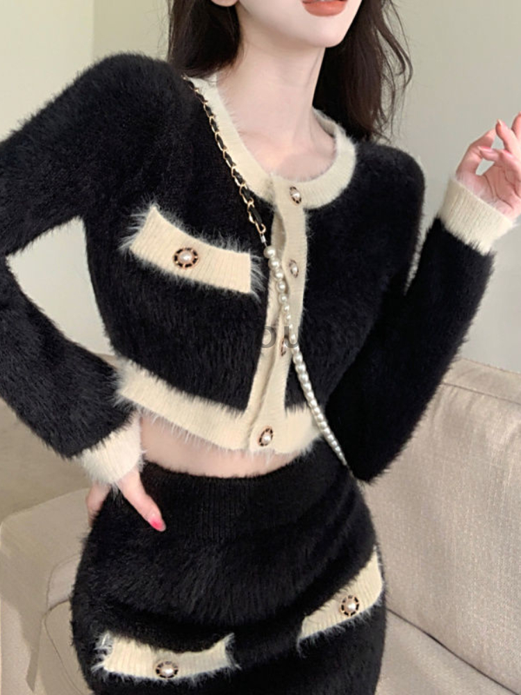 Winter Fluffy Knit 2 Piece Set - Vintage Fashion Pieces recensie en prijs
