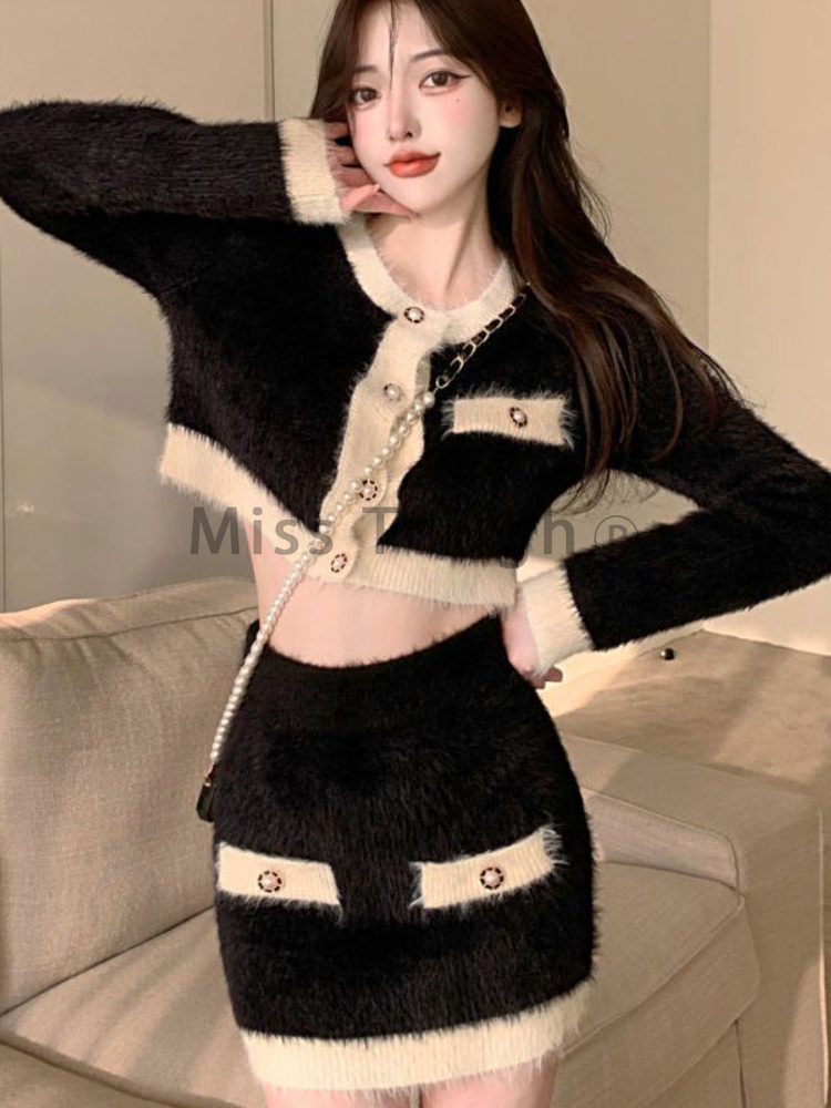 Winter Fluffy Knit 2 Piece Set - Vintage Fashion Pieces recensie en prijs